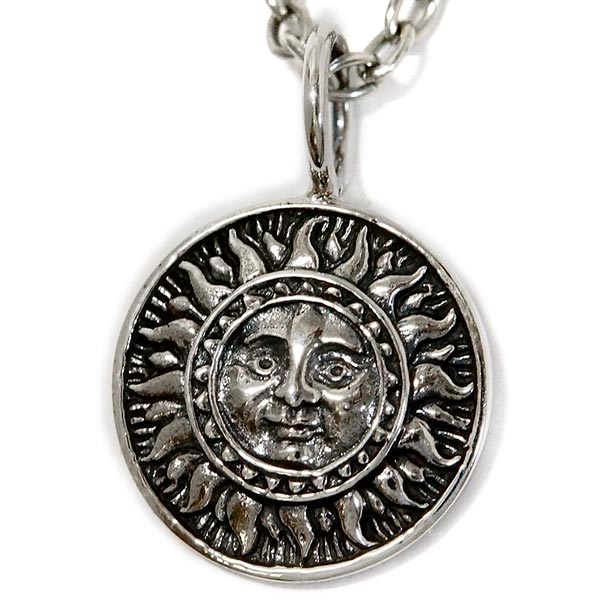 太陽神 アポロン サン コイン シルバー925 メンズ ペンダント ネックレス