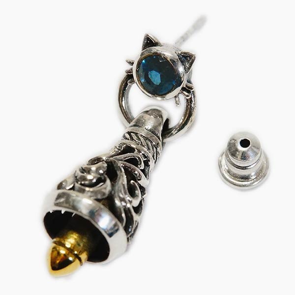 &starf;商品サイズ&starf; 【本体】縦/約30mm×直径/約13mm 【ブルートパーズ】直径/約4mm 【重さ】約3.8g &starf;素材&starf;
