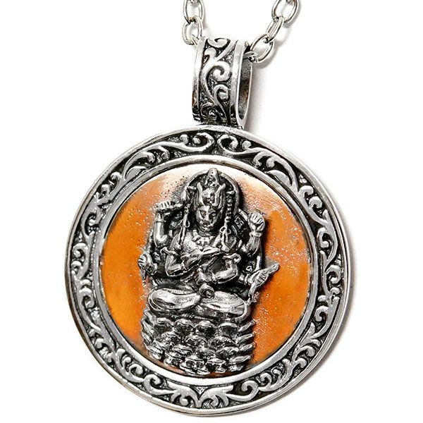 阿修羅 王 太陽神 守護神 仏教 サンスクリット シルバー 925 メンズ ペンダント ネックレス