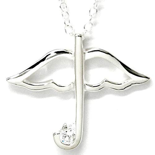 アンブレラ 傘 エンジェルウィング 天使の翼 クリアジルコニア レディース ペンダント ネックレス